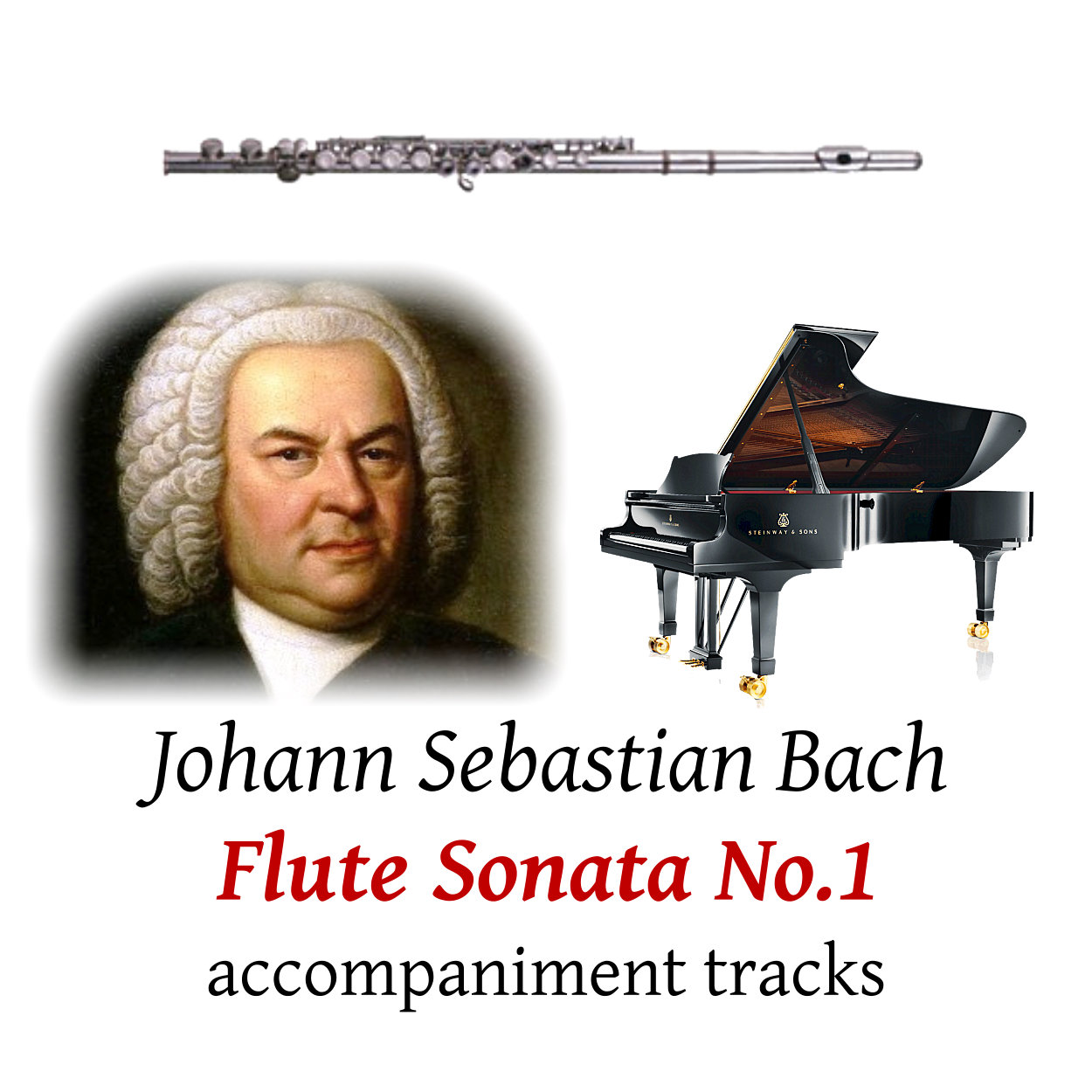accompaniment trscks for Bach: Flute Sonata No.1 in B minor, BWV 1030