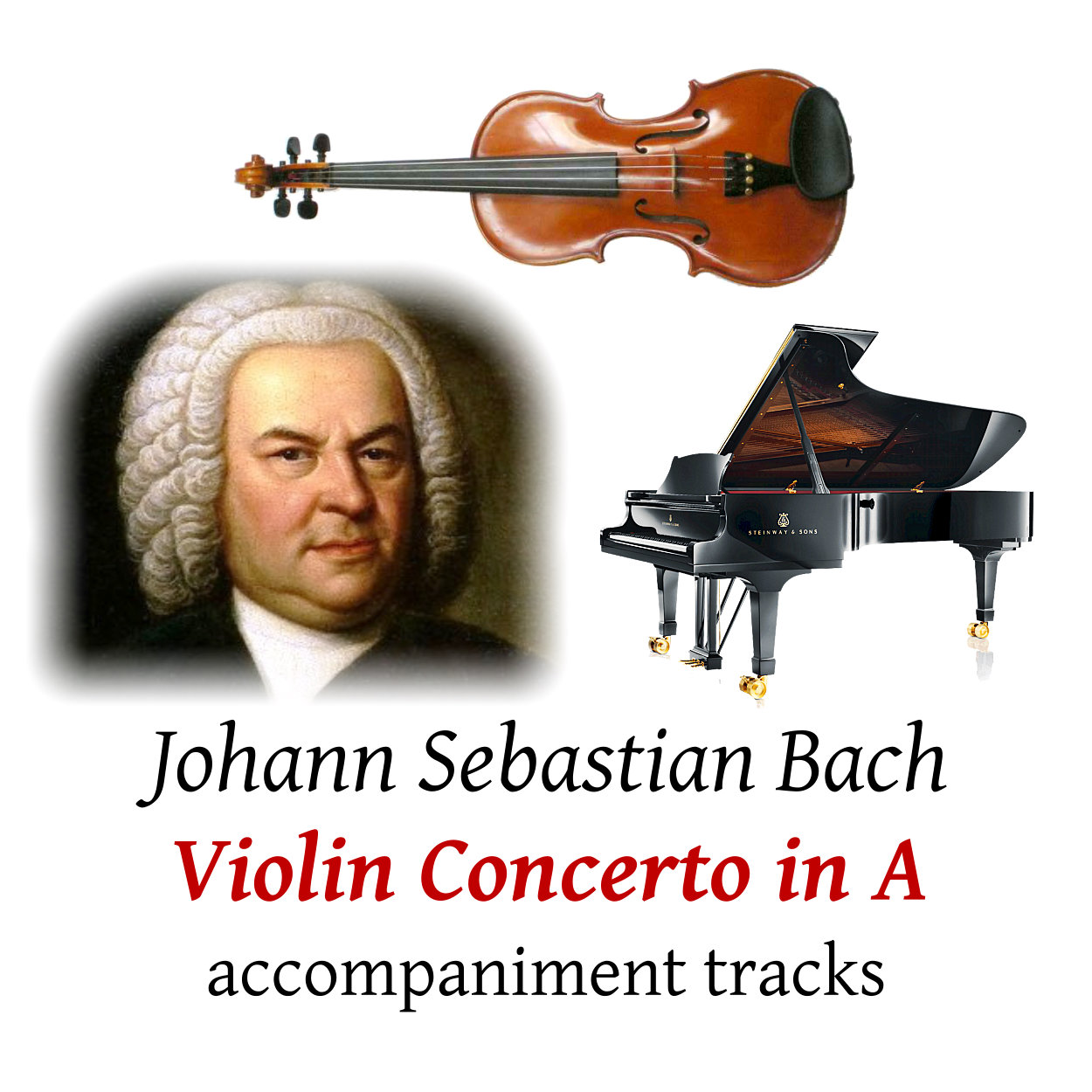 accompaniment trscks for Bach: Violin Concerto No.1 in A, BWV 1041