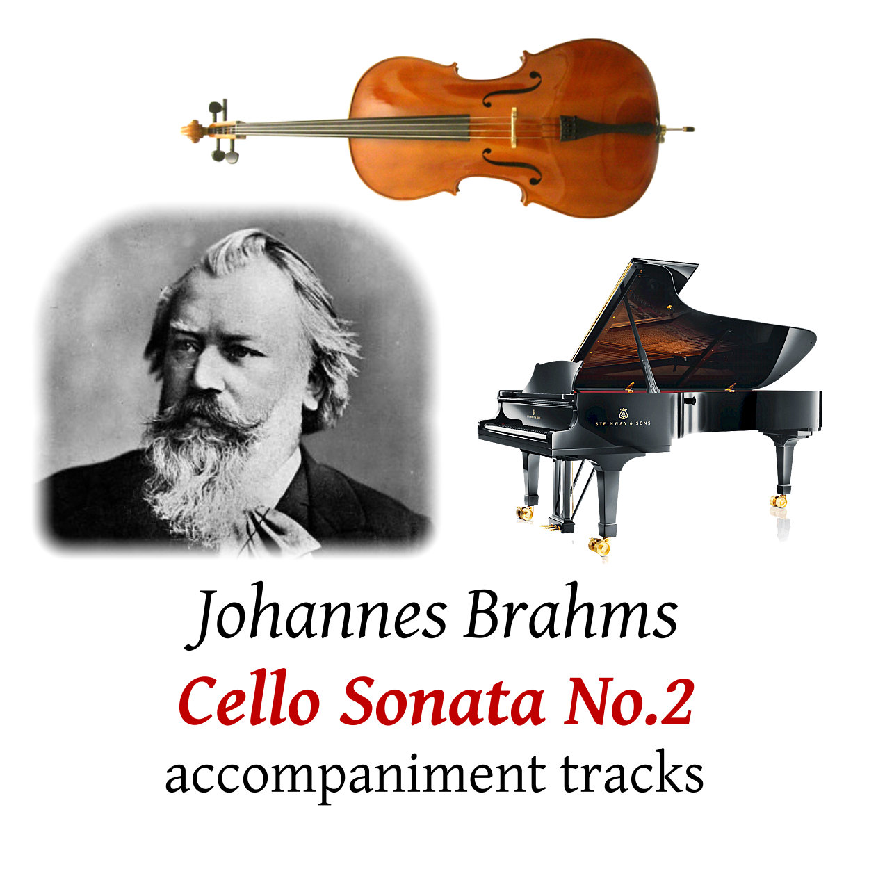 accompaniment trscks for Brahms: Cello Sonata No.2 in F, Op.99