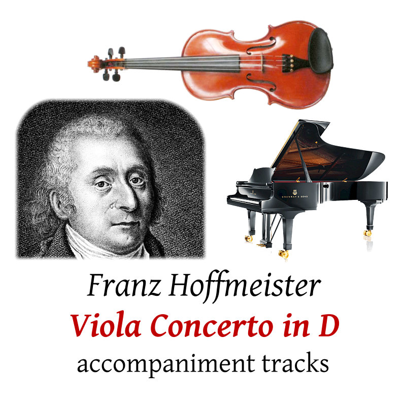 accompaniment trscks for Hoffmeister: Viola Concerto in D major