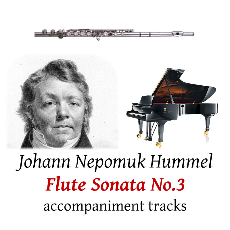 accompaniment trscks for Hummel: Flute Sonata No.3 in A, Op.64