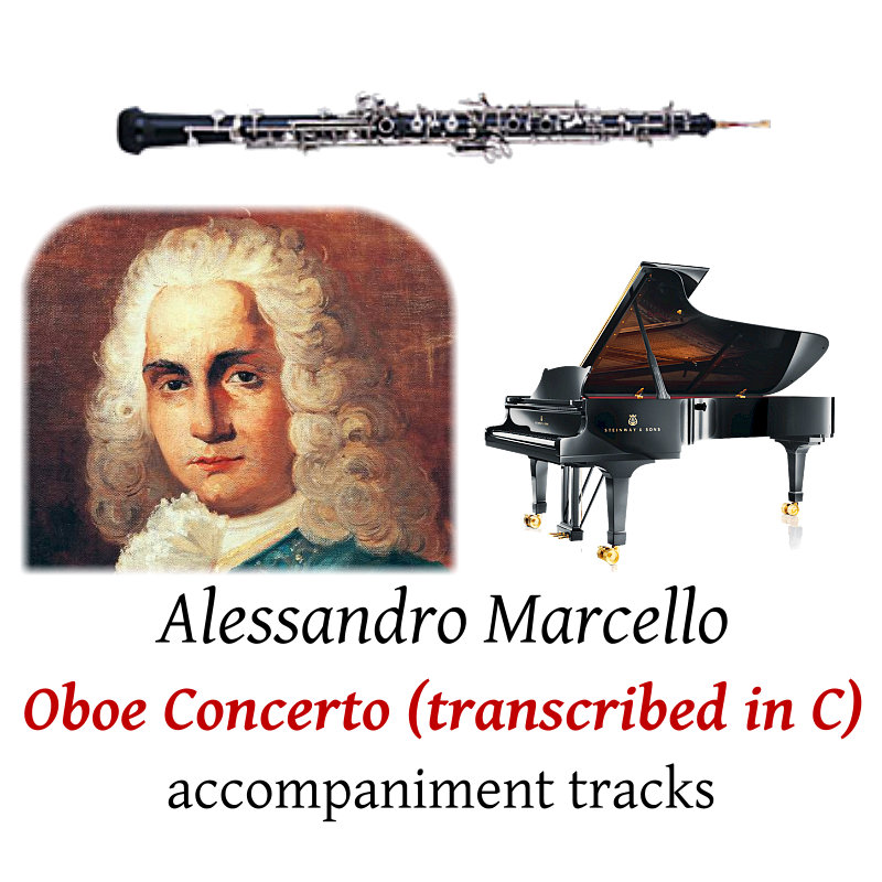 accompaniment trscks for Marcello: Oboe Concerto in C minor