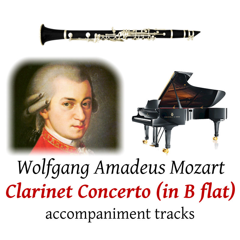 accompaniment trscks for Mozart: Clarinet Concerto (version in B flat)