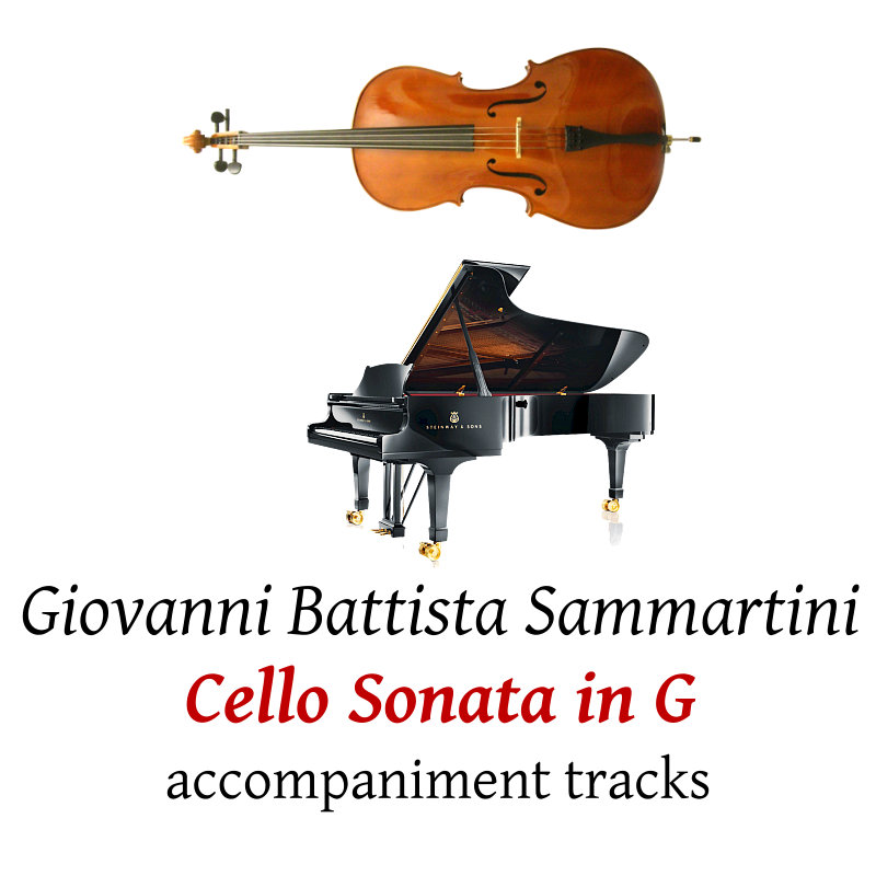 accompaniment trscks for Sammartini: Cello Sonata in G major