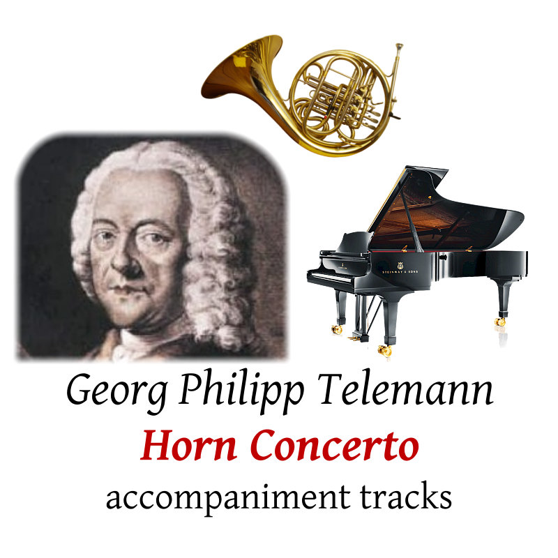 accompaniment trscks for Telemann: Horn Concerto in D